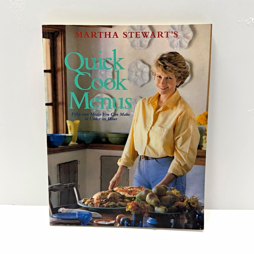 Vintage Martha Stewart Quick Cook Menus Paperback Illustrated Cookbook